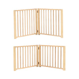 Multifunctional Expandable Accordion Dog Gate Wood for Lawn Garden Outdoor 60x43cm - Aladdin Shoppers