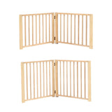 Multifunctional Expandable Accordion Dog Gate Wood for Lawn Garden Outdoor 60x43cm - Aladdin Shoppers