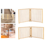 Multifunctional Expandable Accordion Dog Gate Wood for Lawn Garden Outdoor 60x43cm - Aladdin Shoppers