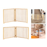 Multifunctional Expandable Accordion Dog Gate Wood for Lawn Garden Outdoor 60x43cm - Aladdin Shoppers