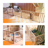Multifunctional Expandable Accordion Dog Gate Wood for Lawn Garden Outdoor 60x43cm - Aladdin Shoppers