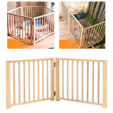 Multifunctional Expandable Accordion Dog Gate Wood for Lawn Garden Outdoor 60x43cm - Aladdin Shoppers