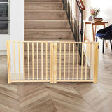 Multifunctional Expandable Accordion Dog Gate Wood for Lawn Garden Outdoor 60x43cm - Aladdin Shoppers