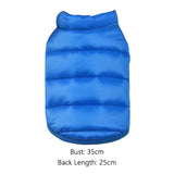 Portable Dog Down Jacket Lightweight Warm Soft Stylish Windproof for Clothes Blue S - Aladdin Shoppers