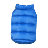 Portable Dog Down Jacket Lightweight Warm Soft Stylish Windproof for Clothes Blue S - Aladdin Shoppers