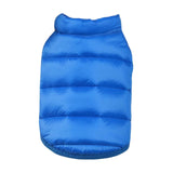 Portable Dog Down Jacket Lightweight Warm Soft Stylish Windproof for Clothes Blue S - Aladdin Shoppers