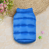 Portable Dog Down Jacket Lightweight Warm Soft Stylish Windproof for Clothes Blue S - Aladdin Shoppers