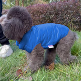 Portable Dog Down Jacket Lightweight Warm Soft Stylish Windproof for Clothes Blue S - Aladdin Shoppers