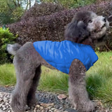 Portable Dog Down Jacket Lightweight Warm Soft Stylish Windproof for Clothes Blue S - Aladdin Shoppers