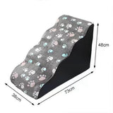 Soft Dog Steps Stair Dog Ramp Ladder with Removable Cover Wide for Cats 73cmx38cmx48cm - Aladdin Shoppers