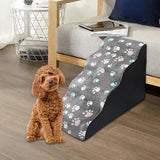 Soft Dog Steps Stair Dog Ramp Ladder with Removable Cover Wide for Cats 73cmx38cmx48cm - Aladdin Shoppers
