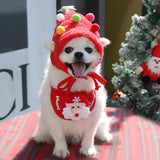 Cute Christmas Pet Bib for Small Dogs Puppy Cats Party Holiday Red - Aladdin Shoppers