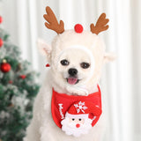 Cute Christmas Pet Bib for Small Dogs Puppy Cats Party Holiday Red - Aladdin Shoppers