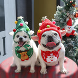 Cute Christmas Dog Hat Warm Winter Soft Headdress for Dogs Party Festival Red S - Aladdin Shoppers