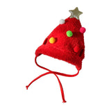 Cute Christmas Dog Hat Warm Winter Soft Headdress for Dogs Party Festival Red S - Aladdin Shoppers