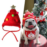 Cute Christmas Dog Hat Warm Winter Soft Headdress for Dogs Party Festival Red S - Aladdin Shoppers