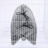 Plush Parrot Cage Corner Blanket Bird Half Wrapped Nest for Macaw Bluebirds 18cmx28cm Gray - Aladdin Shoppers