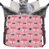 Cat Hanging Hammock Bed with Adjustable Straps Soft Breathable Cute Patterns Fox - Aladdin Shoppers