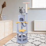 Cat Scratcher Post Climbing Frame Indoor Cats Furniture Protector Playing 50cmx50cmx167cm Blue - Aladdin Shoppers