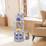 Cat Scratcher Post Climbing Frame Indoor Cats Furniture Protector Playing 50cmx50cmx167cm Blue - Aladdin Shoppers