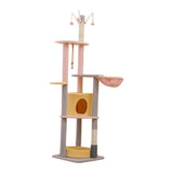 Cat Scratcher Post Climbing Frame Indoor Cats Furniture Protector Playing 47cmx47cmx175cm Pink - Aladdin Shoppers