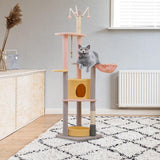 Cat Scratcher Post Climbing Frame Indoor Cats Furniture Protector Playing 47cmx47cmx175cm Pink - Aladdin Shoppers