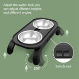 Kitten Food Bowl Stand for Dogs Cats Food Container Elevated Feeder AntiSlip - Aladdin Shoppers