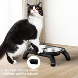 Kitten Food Bowl Stand for Dogs Cats Food Container Elevated Feeder AntiSlip - Aladdin Shoppers