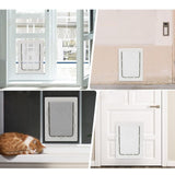 2 Way Dogs Door Flap Mount Secure Window Pet Supplies Wall with Closing Panel 26.2x33.5x1.8cm - Aladdin Shoppers