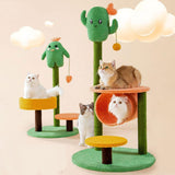 Cute Cactus Cat Scratching Posts Stylish with 3 Scratching Poles Stable - Aladdin Shoppers
