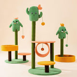 Cute Cactus Cat Scratching Posts Stylish with 3 Scratching Poles Stable - Aladdin Shoppers