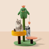 Cute Cactus Cat Scratching Posts Stylish with 3 Scratching Poles Stable - Aladdin Shoppers