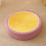 Sisal Cat Scratcher Bed Furniture Protection Nonslip Bottom Sleeping Nest Yellow Pink - Aladdin Shoppers