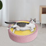 Sisal Cat Scratcher Bed Furniture Protection Nonslip Bottom Sleeping Nest Yellow Pink - Aladdin Shoppers