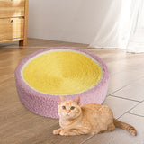 Sisal Cat Scratcher Bed Furniture Protection Nonslip Bottom Sleeping Nest Yellow Pink - Aladdin Shoppers