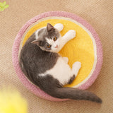 Sisal Cat Scratcher Bed Furniture Protection Nonslip Bottom Sleeping Nest Yellow Pink - Aladdin Shoppers