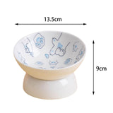 Raised Pet Feeder Water Drinking Bowl Dog Bowl Stable Elevated Cat Bowl Blue - Aladdin Shoppers