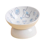 Raised Pet Feeder Water Drinking Bowl Dog Bowl Stable Elevated Cat Bowl Blue - Aladdin Shoppers