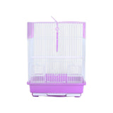 Bird Cage House Pet Supplies Nest Standing Pole Birdcage for Parrot Finches Purple - Aladdin Shoppers