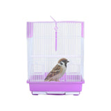 Bird Cage House Pet Supplies Nest Standing Pole Birdcage for Parrot Finches Purple - Aladdin Shoppers