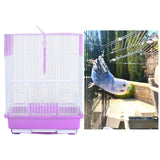 Bird Cage House Pet Supplies Nest Standing Pole Birdcage for Parrot Finches Purple - Aladdin Shoppers