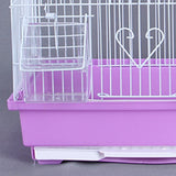 Bird Cage House Pet Supplies Nest Standing Pole Birdcage for Parrot Finches Purple - Aladdin Shoppers