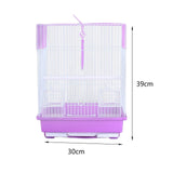 Bird Cage House Pet Supplies Nest Standing Pole Birdcage for Parrot Finches Purple - Aladdin Shoppers