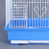 Bird Cage House Pet Supplies Nest Standing Pole Birdcage for Parrot Finches Blue - Aladdin Shoppers