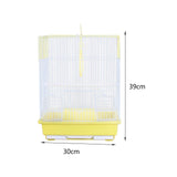 Bird Cage House Pet Supplies Nest Standing Pole Birdcage for Parrot Finches Yellow - Aladdin Shoppers