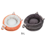 Round Warm Bed Sleeping Dog House Kennel Puppy Cushion Pad Kitten Basket S Orange - Aladdin Shoppers