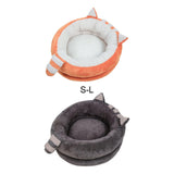 Round Warm Bed Sleeping Dog House Kennel Puppy Cushion Pad Kitten Basket S Orange - Aladdin Shoppers