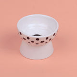 Elevated Cat Food Bowl Pet for Small Dog Ceramic Raised Tilted Pet Feeder - Aladdin Shoppers