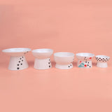 Elevated Cat Food Bowl Pet for Small Dog Ceramic Raised Tilted Pet Feeder - Aladdin Shoppers