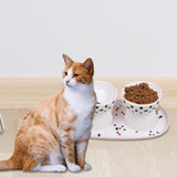 Elevated Cat Food Bowl Pet for Small Dog Ceramic Raised Tilted Pet Feeder - Aladdin Shoppers